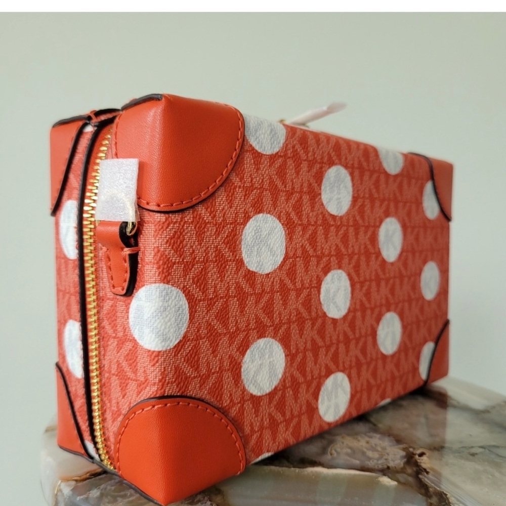 Michael Kors Orange and White Polka Dot Crossbody - Picture 4 of 8
